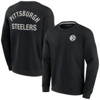 Unisex Pittsburgh Steelers Fanatics Black Elements Super Soft Pullover Sweatshirt