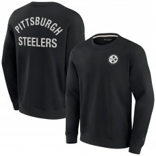 Unisex Pittsburgh Steelers Fanatics Black Elements Super Soft Pullover Sweatshirt