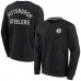 Unisex Pittsburgh Steelers Fanatics Black Elements Super Soft Pullover Sweatshirt