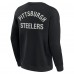Unisex Pittsburgh Steelers Fanatics Black Elements Super Soft Pullover Sweatshirt