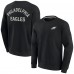 Свитшот с круглым вырезом Philadelphia Eagles Fanatics Signature Unisex Super Soft - Black