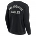 Свитшот с круглым вырезом Philadelphia Eagles Fanatics Signature Unisex Super Soft - Black