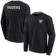 Свитшот с круглым вырезом Las Vegas Raiders Fanatics Signature Unisex Super Soft - Black