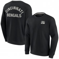 Свитшот с круглым вырезом Cincinnati Bengals Fanatics Signature Unisex Super Soft - Black