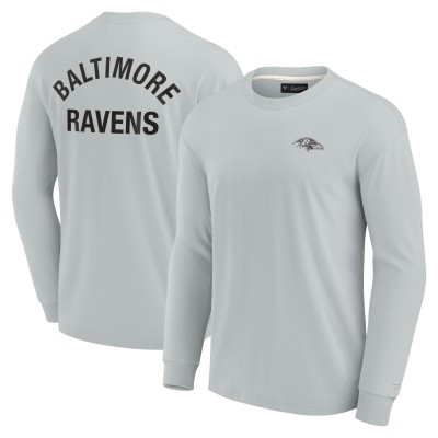Футболка с длинным рукавом Baltimore Ravens Fanatics Signature Unisex Super Soft - Gray