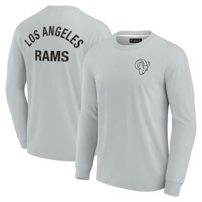 Футболка с длинным рукавом Los Angeles Rams Fanatics Signature Unisex Super Soft - Gray