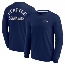Футболка с длинным рукавом Seattle Seahawks Fanatics Signature Unisex Super Soft - Navy