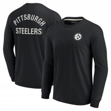Футболка с длинным рукавом Pittsburgh Steelers Unisex Elements Super Soft - Black