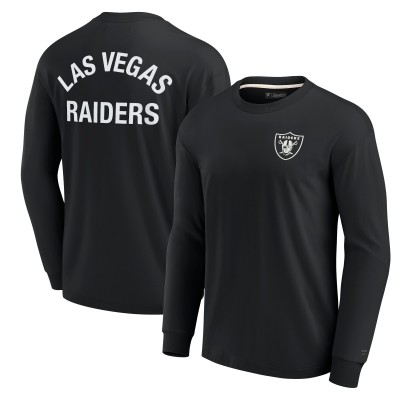 Футболка с длинным рукавом Las Vegas Raiders Fanatics Signature Unisex Super Soft - Black