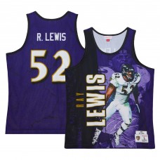 Майка Ray Lewis Baltimore Ravens Mitchell & Ness 2000 Player Burst - Purple