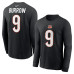 Футболка с длинным рукавом Cincinnati Bengals Joe Burrow Nike Black Name & Number Футболка с длинным рукавом Cincinnati Bengals Joe Burrow Nike Black Name & Number