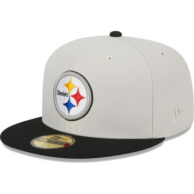 Бейсболка Pittsburgh Steelers New Era Super Bowl Champions Patch 59FIFTY - Khaki/Black