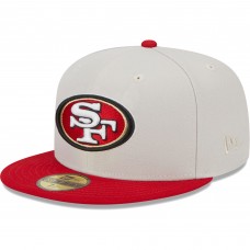 Бейсболка San Francisco 49ers New Era Super Bowl Champions Patch 59FIFTY - Khaki/Scarlet