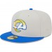 Бейсболка Los Angeles Rams New Era Super Bowl Champions Patch 59FIFTY - Khaki/Royal