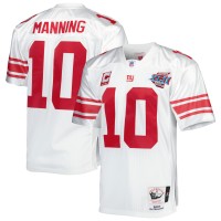 Джерси New York Giants 2007 Eli Manning Mitchell & Ness White Authentic Throwback Retired Player