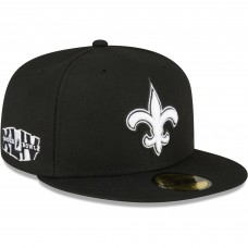 Бейсболка New Orleans Saints New Era Super Bowl XLIV Side Patch 59FIFTY - Black