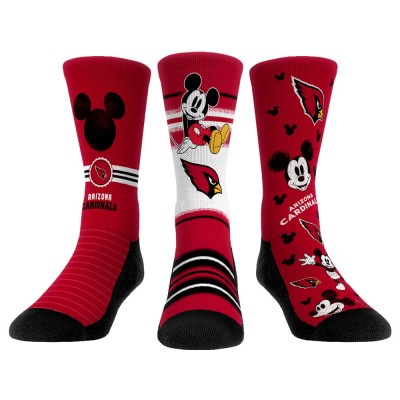 Три пары носков Arizona Cardinals Rock Em Unisex Disney