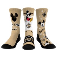 Unisex New Orleans Saints Disney Rock Em Socks Three-Pack Crew Socks Set