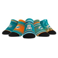 Unisex Miami Dolphins Rock Em Socks Super Fan Five-Pack Low-Cut Socks Set