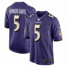 Игровая джерси Jalyn Armour-Davis Baltimore Ravens Nike - Purple