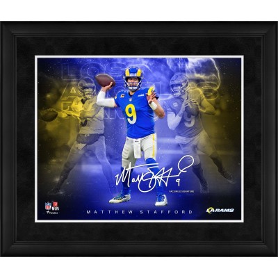 Facsimile Signature Los Angeles Rams Matthew Stafford Fanatics Authentic Framed 16 x 20 Stars of the Game Collage