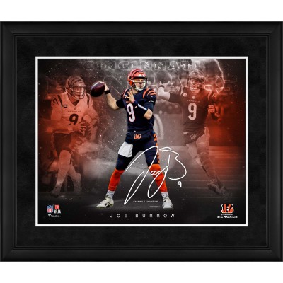 Facsimile Signature Cincinnati Bengals Joe Burrow Fanatics Authentic Framed 16 x 20 Stars of the Game Collage