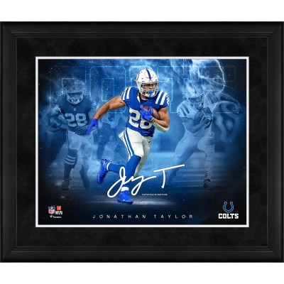 Facsimile Signature Indianapolis Colts Jonathan Taylor Fanatics Authentic Framed 16 x 20 Stars of the Game Collage