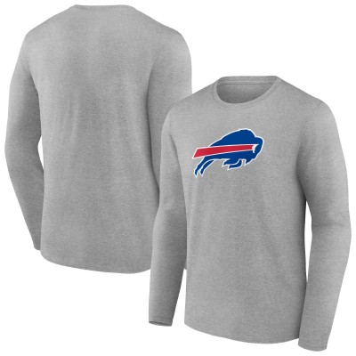 Футболка с длинным рукавом Buffalo Bills Primary Team Logo - Heather Gray