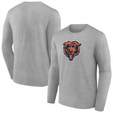 Футболка с длинным рукавом Chicago Bears Primary Team Logo - Heather Gray Футболка с длинным рукавом Chicago Bears Primary Team Logo - Heather Gray