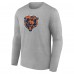 Футболка с длинным рукавом Chicago Bears Primary Team Logo - Heather Gray