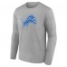 Футболка с длинным рукавом Detroit Lions Heather Gray Primary Team Logo