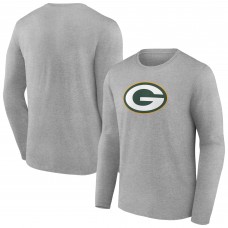 Футболка с длинным рукавом Green Bay Packers Heather Gray Primary Team Logo