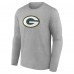 Футболка с длинным рукавом Green Bay Packers Heather Gray Primary Team Logo
