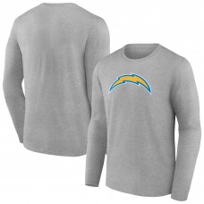 Футболка с длинным рукавом Los Angeles Chargers Primary Team Logo - Heather Gray