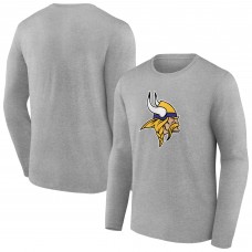 Футболка с длинным рукавом Minnesota Vikings Primary Team Logo - Heather Gray