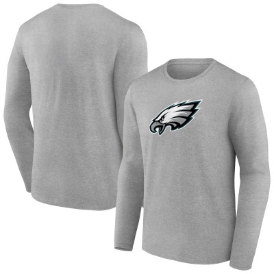 Футболка с длинным рукавом Philadelphia Eagles Primary Team Logo - Heather Gray