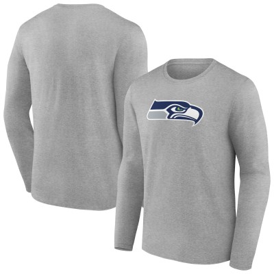 Футболка с длинным рукавом Seattle Seahawks Primary Team Logo - Heather Gray
