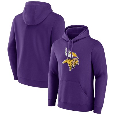 Minnesota Vikings Purple Primary Team Logo Fitted Pullover Hoodie