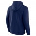 Seattle Seahawks College Navy Primary Team Logo Fitted Pullover Hoodie