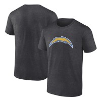 Los Angeles Chargers Fanatics Heather Charcoal Primary Logo T-Shirt
