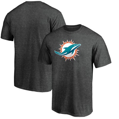 Футболка Miami Dolphins Fanatics Heather Charcoal Primary Logo