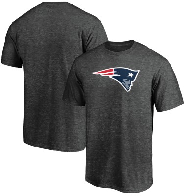 New England Patriots Fanatics Heather Charcoal Primary Logo T-Shirt