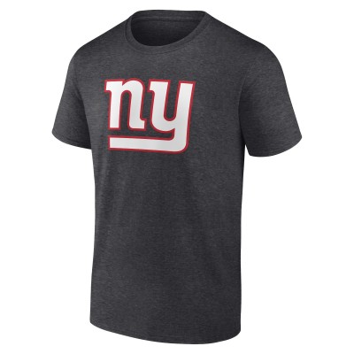 New York Giants Fanatics Heather Charcoal Primary Logo T-Shirt