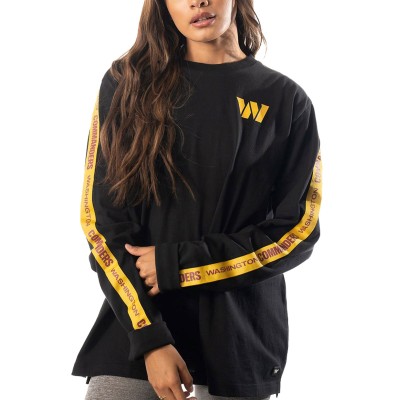 Футболка с длинным рукавом Washington Commanders The Wild Collective Unisex Oversized - Black
