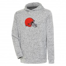 Толстовка Cleveland Browns Antigua Absolute Chenille - Heathered Gray