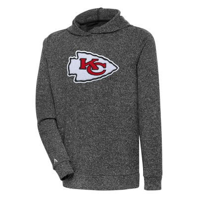 Толстовка Kansas City Chiefs Antigua Absolute Chenille - Heathered Black
