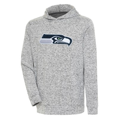 Толстовка Seattle Seahawks Antigua Absolute Chenille - Heathered Gray