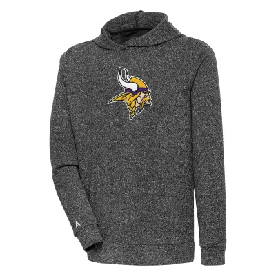 Толстовка Minnesota Vikings Antigua Absolute Chenille - Heathered Black