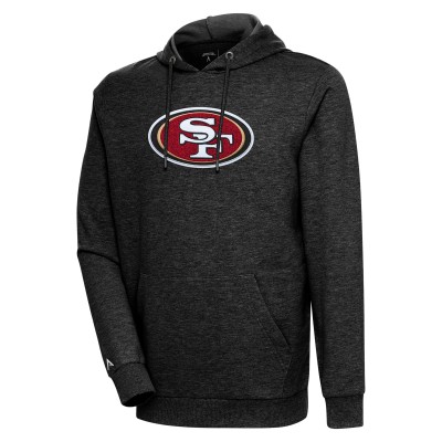 Толстовка San Francisco 49ers Antigua Action Chenille - Heathered Black