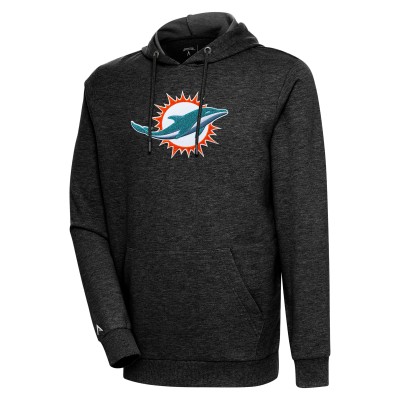 Толстовка Miami Dolphins Antigua Action Chenille - Heathered Black